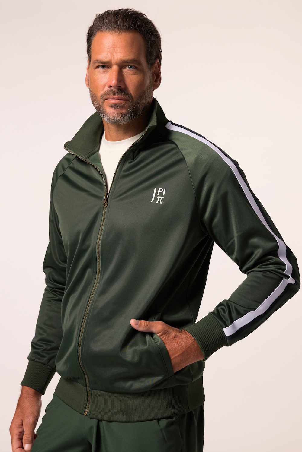 Stora storlekar Träningsjacka i funktionsmaterial som andas, Her, grön, storlek: 5XL, Polyester, JAY-PI