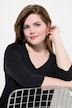 Shirt, Spring Statement, Zierfalten, V-Ausschnitt, 3/4-Arm