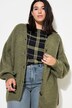 Strickjacke, oversized, V-Ausschnitt