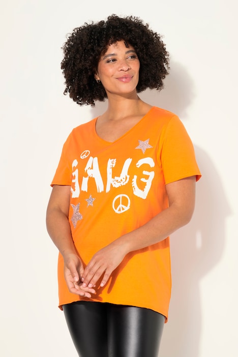 T-Shirt, A-Linie, "Gang"-Schriftzug