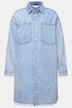 Jeanskleid, oversized, Fransensaum