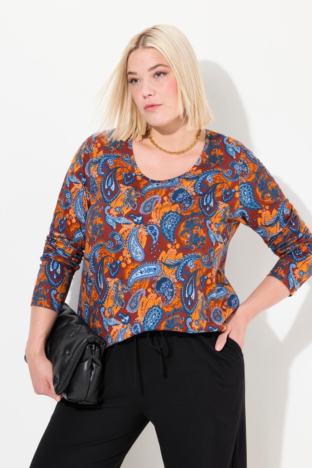 Große Größen Shirt, Damen, lila, Größe: 46/48, Baumwolle, Ulla Popken