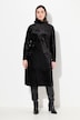 Maxi-Samtkleid, Slim, Stehkragen, Langarm