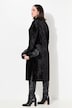 Maxi-Samtkleid, Slim, Stehkragen, Langarm