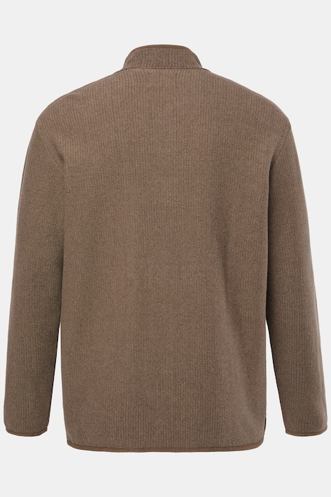 JP 1880, gebreid jasje, FLEXNAMIC®, opstaande kraag, drukknopen, tot 8XL