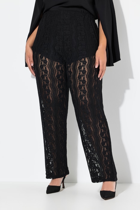 Sheer Striped Lace Pants