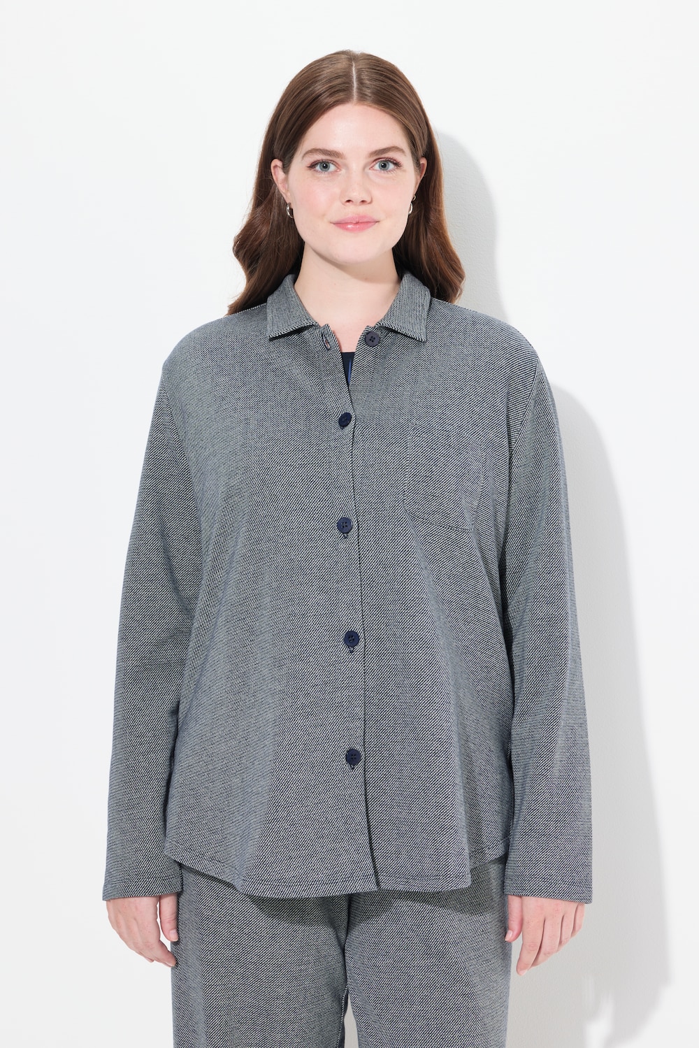 Große Größen Sweat-Shaket, Damen, blau, Größe: 54/56, Baumwolle, Ulla Popken