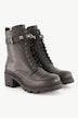 Botines de piel, cordones, anchura H
