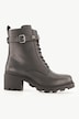 Botines de piel, cordones, anchura H