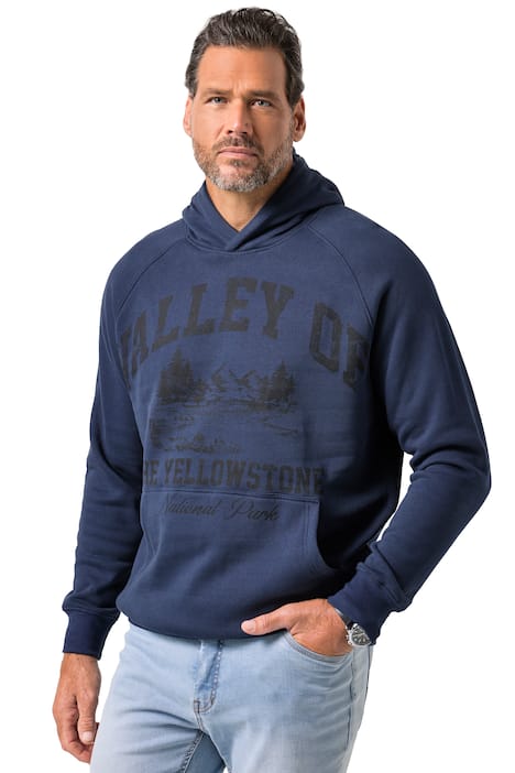 Mikina s kapucí JP1880, tepláková, klokaní kapsa, do 8XL