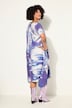 Sweat dress with denim printand  inscription