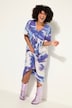 Sweat dress with denim printand  inscription