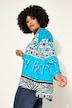 Blusa dal taglio svasato con mix di fantasie Happy e maniche lunghe