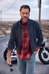 JP 1880 Camisa a cuadros, Manga larga, Cuello con botones, Corte Moderno, hasta 8 XL