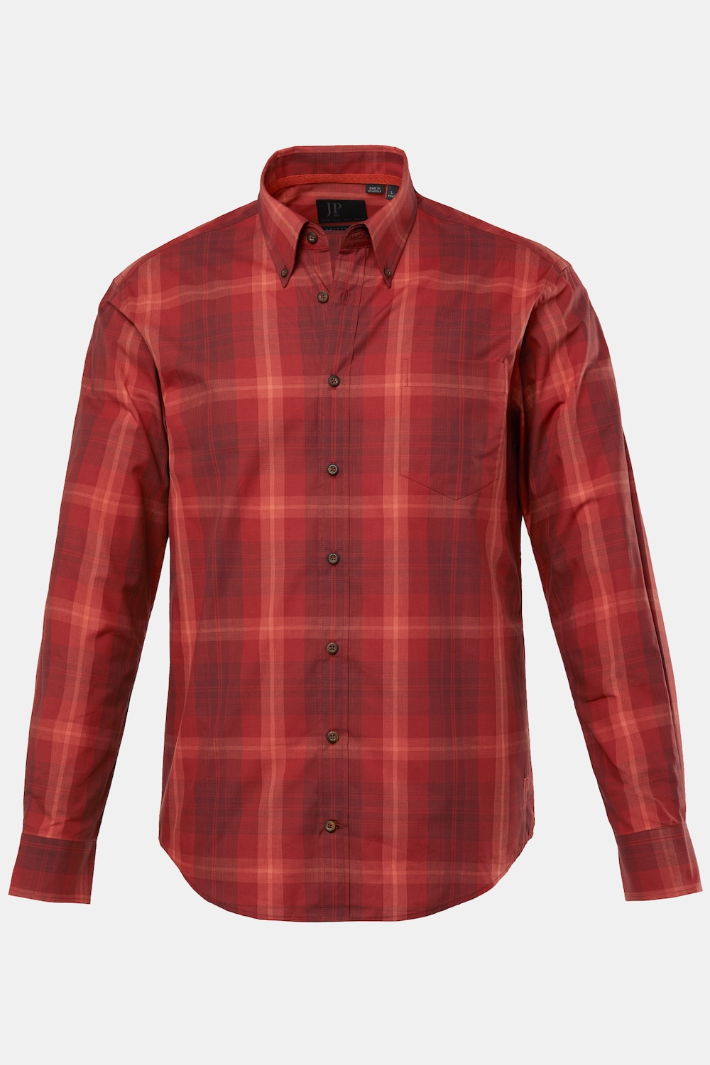 JP 1880 Karohemd, Langarm, Buttondown-Kragen, Modern Fit, bis 8 XL