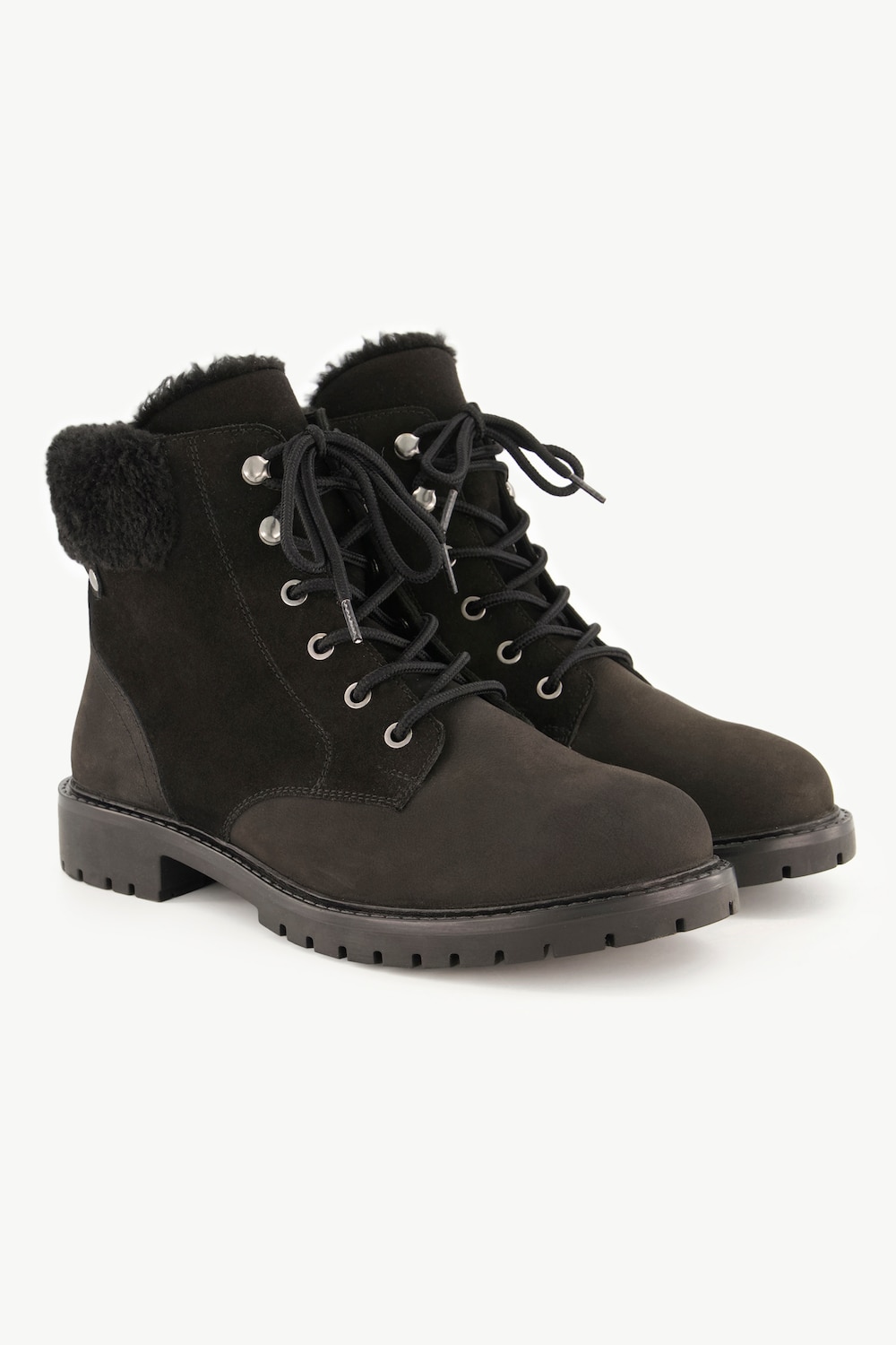 Lederboots, Damen, schwarz, Größe: 38, Wolle/Leder, Ulla Popken