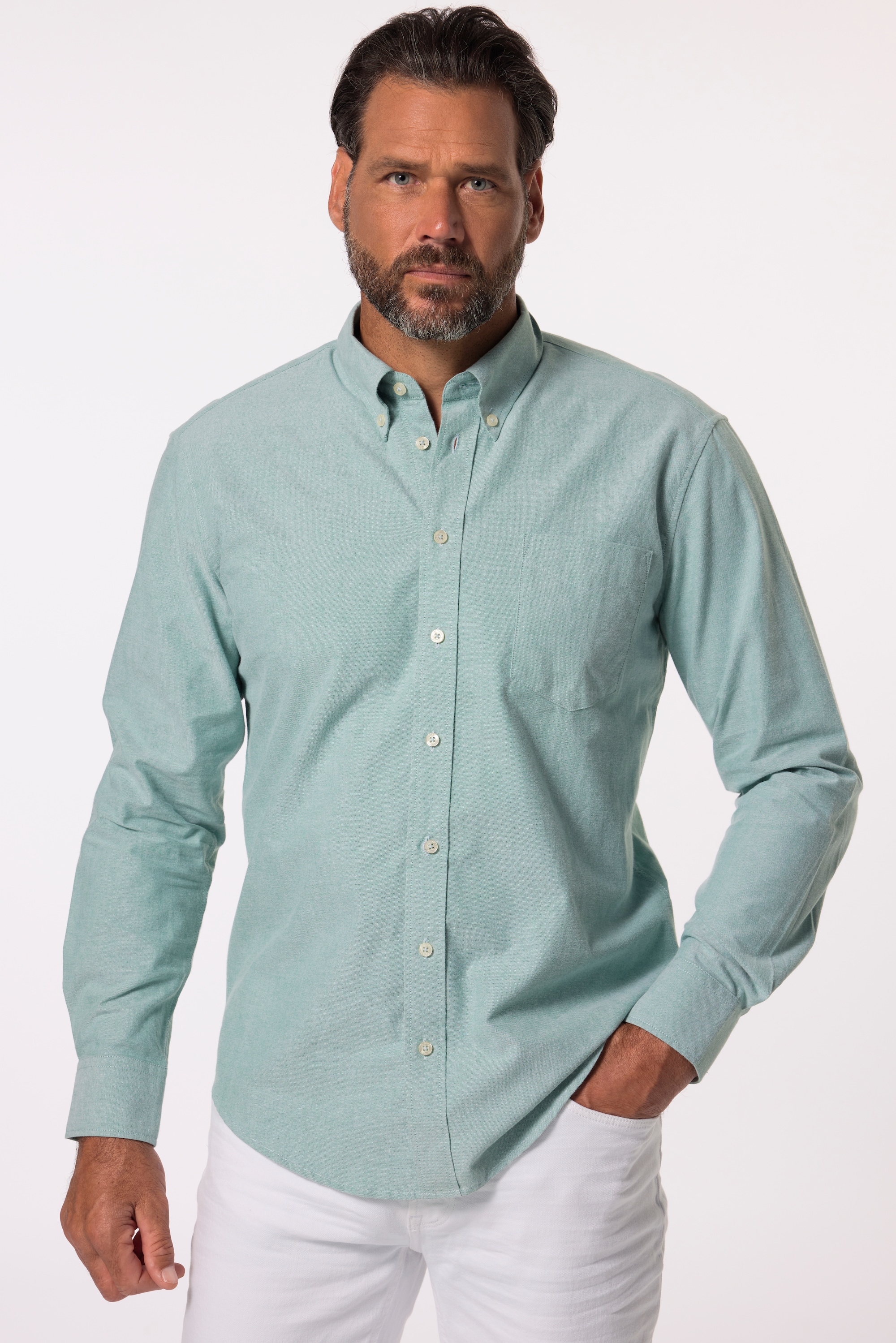 JP 1880 Herren große Größen JP 1880 Oxford Hemd Langarm Buttondown Kragen