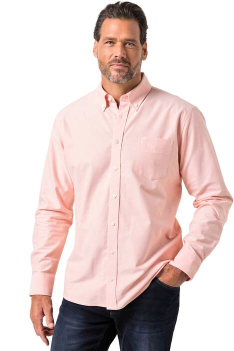 Košile Oxford JP1880, dlouhé rukávy, límeček s knoflíky, Modern střih, do 8XL