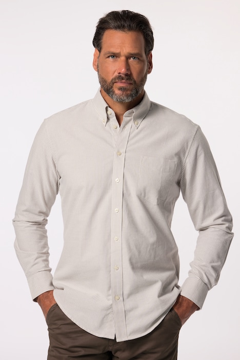 JP 1880 Streifen-Hemd, Langarm, Buttondown-Kragen, Modern Fit, bis 8 XL