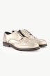 Budapester-Lederschuh, Metallic-Optik, Weite H