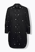 Hemdbluse, Ziersteine, Oversized, Hemdkragen, Langarm