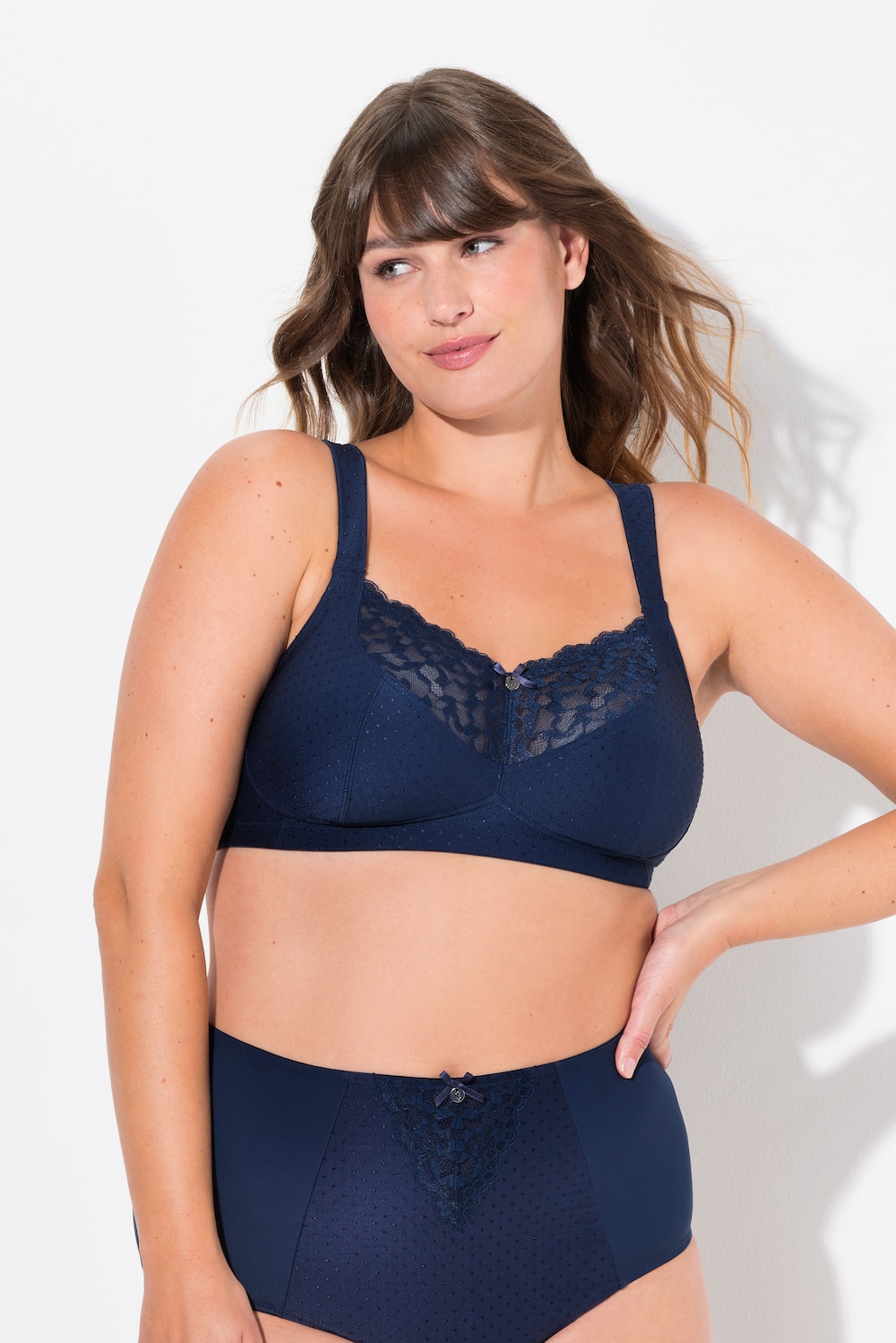 Große Größen Soft-BH, Damen, blau, Größe: 120D, Synthetische Fasern/Elasthan, Ulla Popken