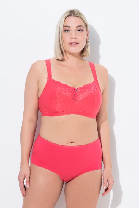 Soutien-gorge confortable sans armatures, avec bonnets souples et broderie - bonnets C-E