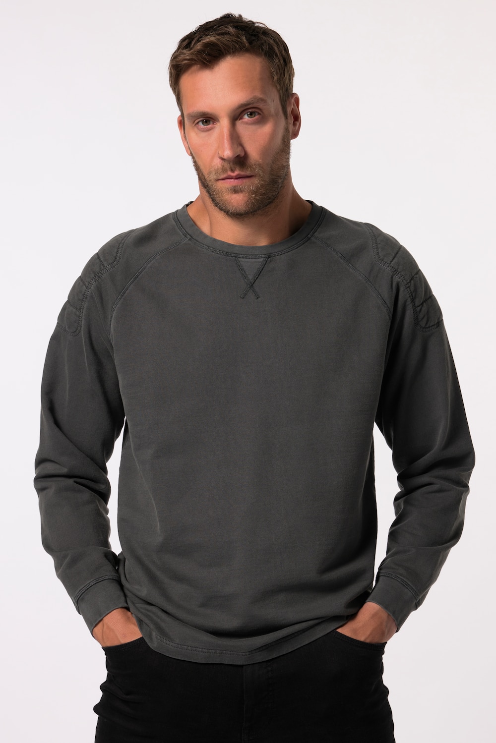 Große Größen Sweatshirt, Herren, grün, Größe: XL, Baumwolle, JP1880