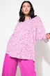 Bluse, oversized, Musselin, Color-Leo