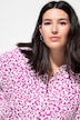 Bluse, oversized, Musselin, Color-Leo