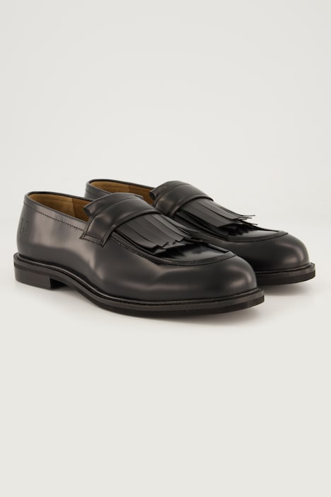 Skinnloafer, frynser, skinnfôr, bredde H