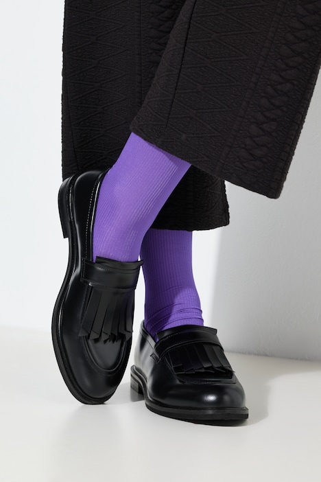 Leder-Loafer, Fransen, Lederfutter, Weite H
