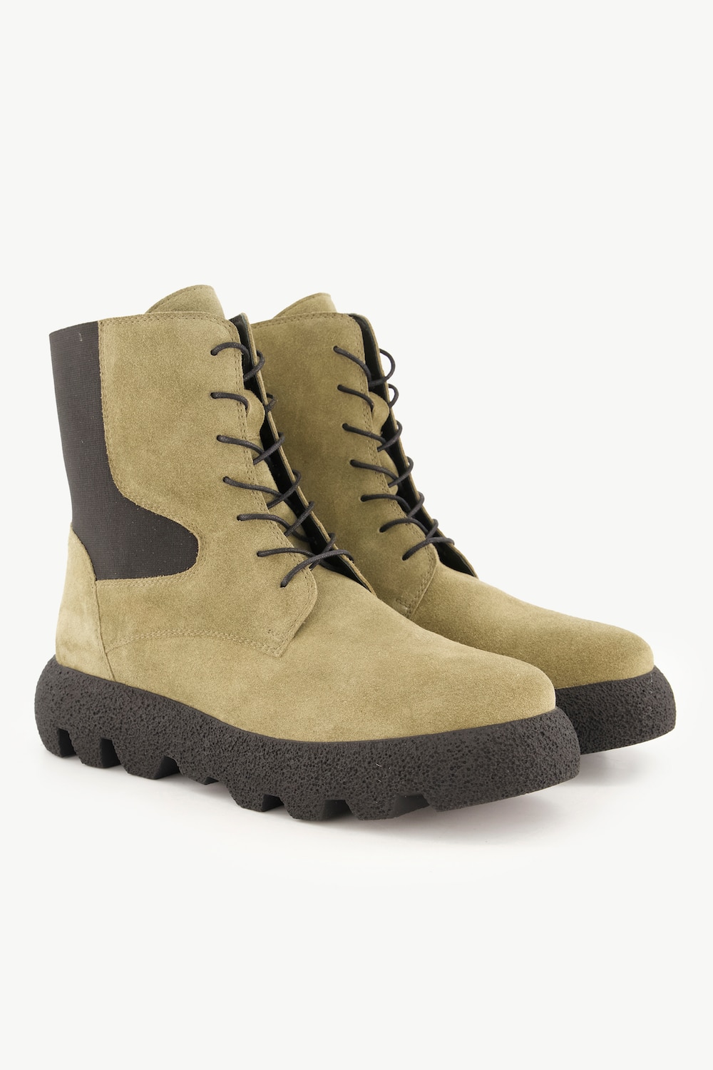 Leder-Stiefeletten, Damen, beige, Größe: 40, Leder, Ulla Popken