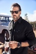 Chemise en molleton JP 1880, manches longues raglan et col Kent, flocages - jusqu'au 8 XL