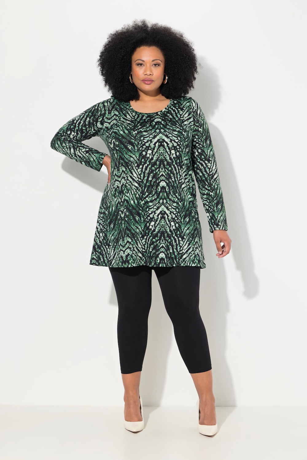 Große Größen Longshirt, Damen, türkis, Größe: 58/60, Baumwolle, Ulla Popken