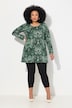 Longshirt, slangen, A-lijn, ronde hals, lange mouwen