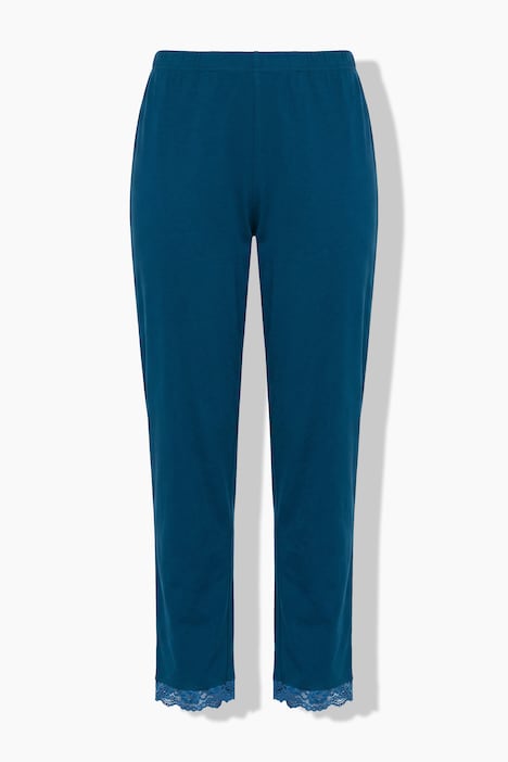 Pyjama avec dentelle et boutons, manches longues et col V
