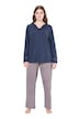 Pyžamo, dvojdílné, tunikový výstřih, dlouhé rukávy