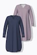 Bigshirts, 2er-Pack, Tunika-Ausschnitt, Langarm