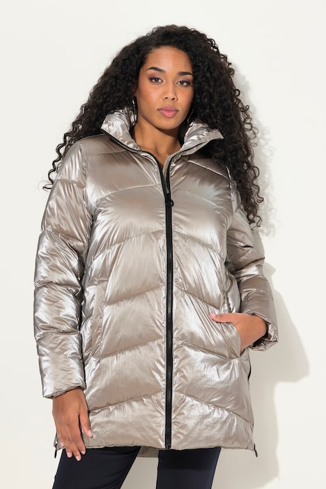 Quilted Metallic Coat