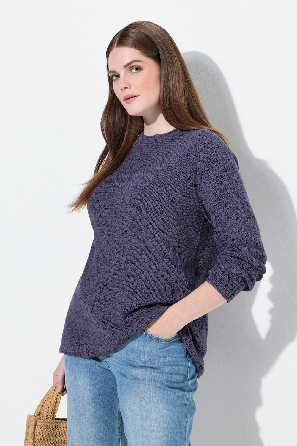 Pullover, Rippstick, Langarm, Biobaumwolle