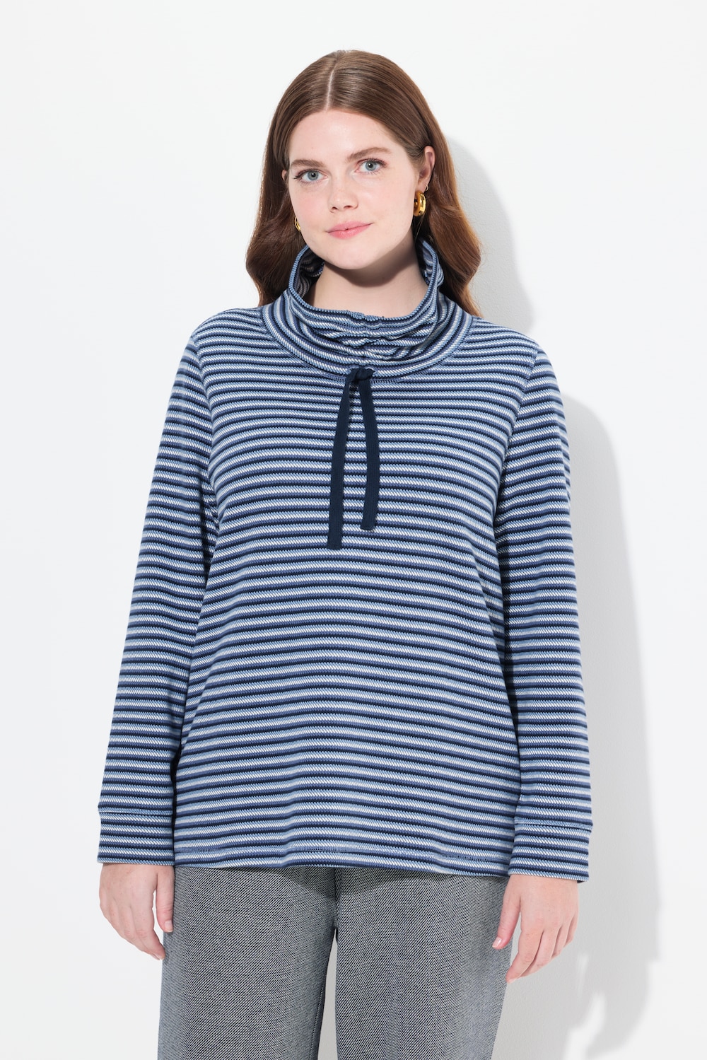 Große Größen Sweatshirt, Damen, blau, Größe: 54/56, Baumwolle, Ulla Popken