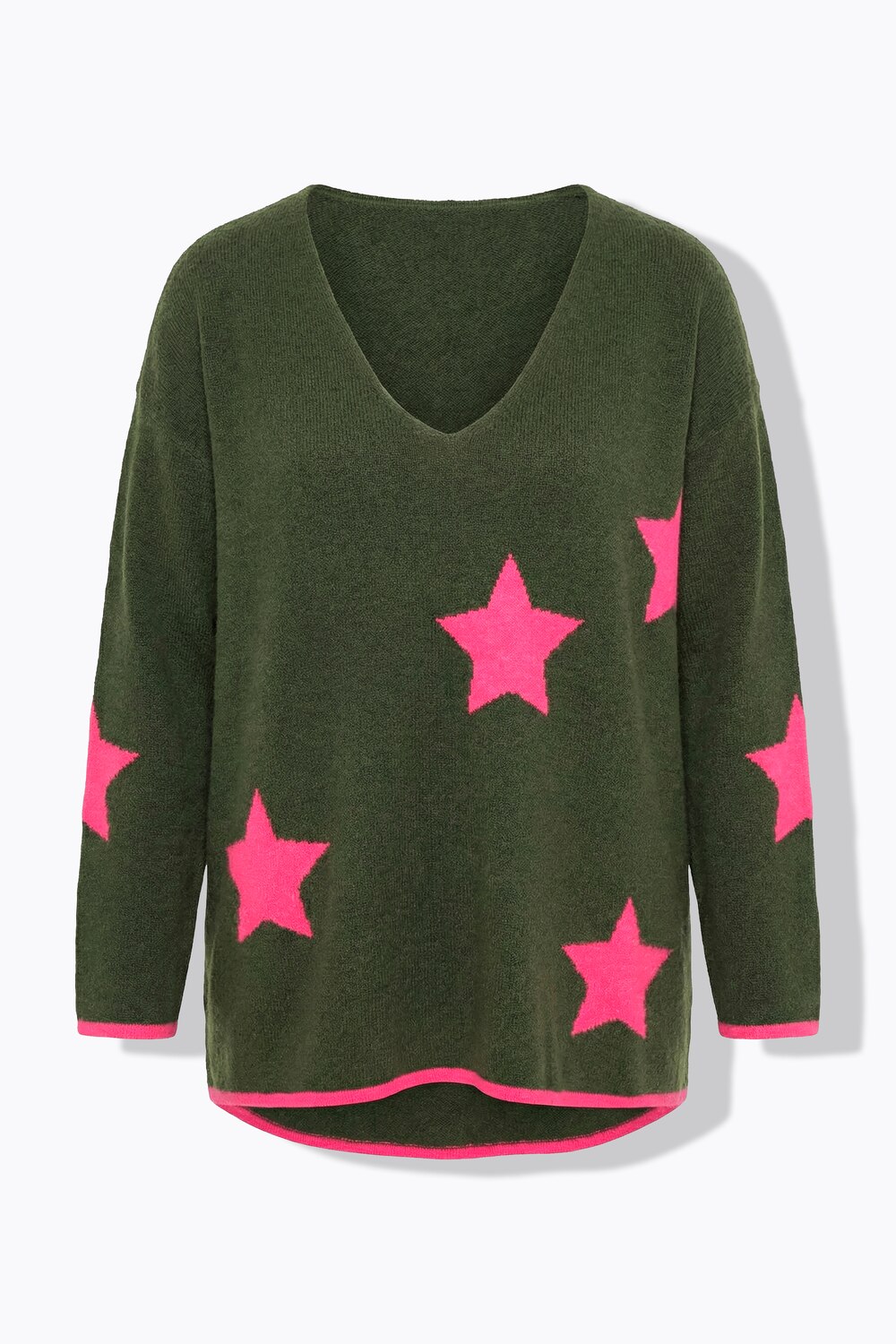 Stora storlekar Tröja, Dam, grön, storlek: 54/56, Syntetfibrer/Polyester, Angel of Style