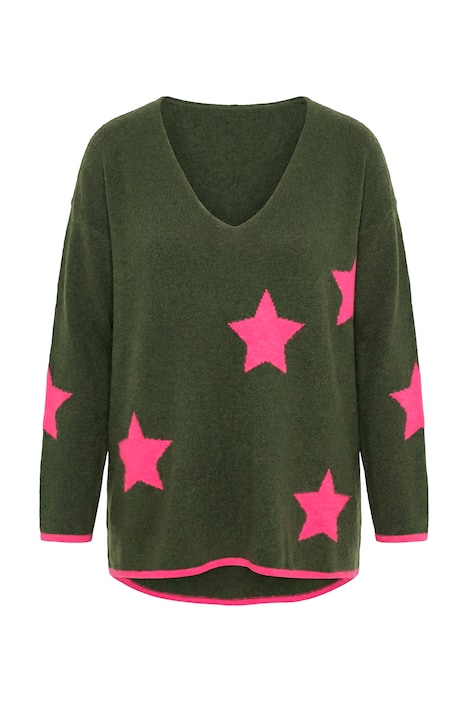 Svetr, oversize, hvězdy, dlouhé rukávy