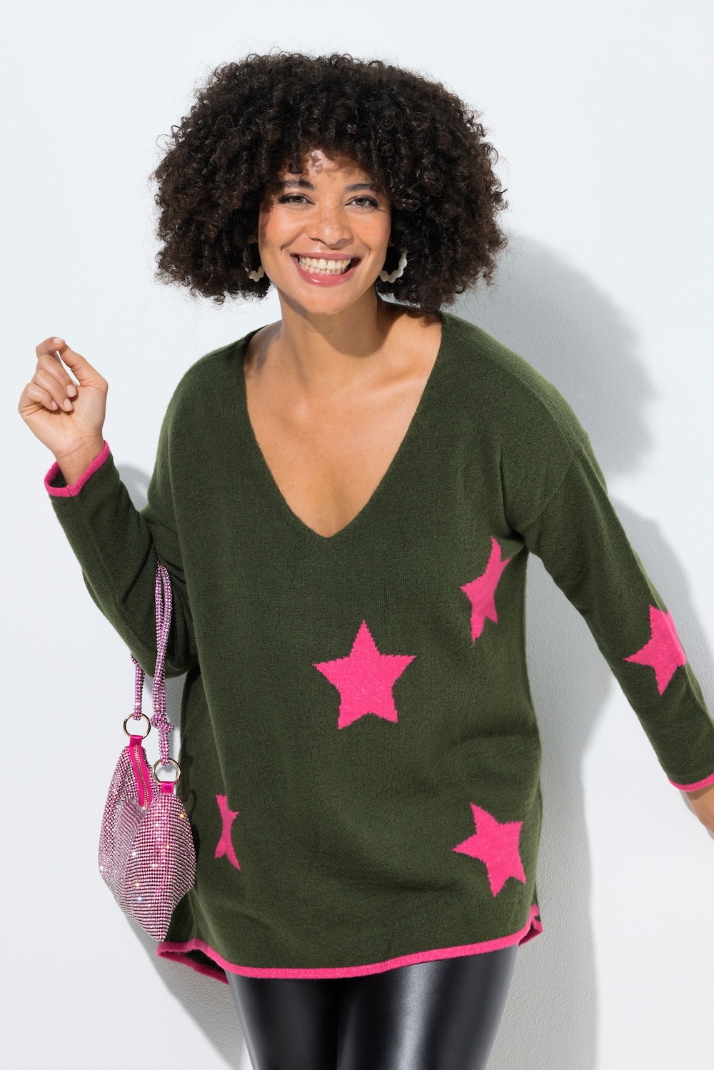 Trui, oversized, sterren, lange mouwen