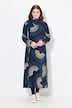 Robe maxi en molleton à col bénitier et manches longues, coton bio