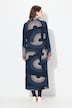 Robe maxi en molleton à col bénitier et manches longues, coton bio
