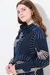 Robe maxi en molleton à col bénitier et manches longues, coton bio