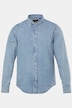 Chemise en jean JP 1880, manches longues et col à pointes boutonnées, coupe Modern Basic Fit - jusqu'au 8 