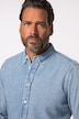 Chemise en jean JP 1880, manches longues et col à pointes boutonnées, coupe Modern Basic Fit - jusqu'au 8 